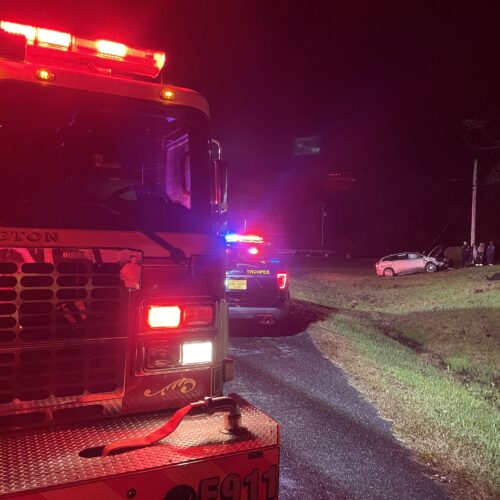 Vehicle Rollover Rt 1 at Arena Rd